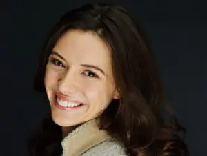 woman with nice smile dental veneers concept