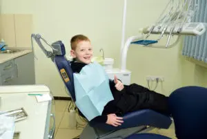 child at dental office